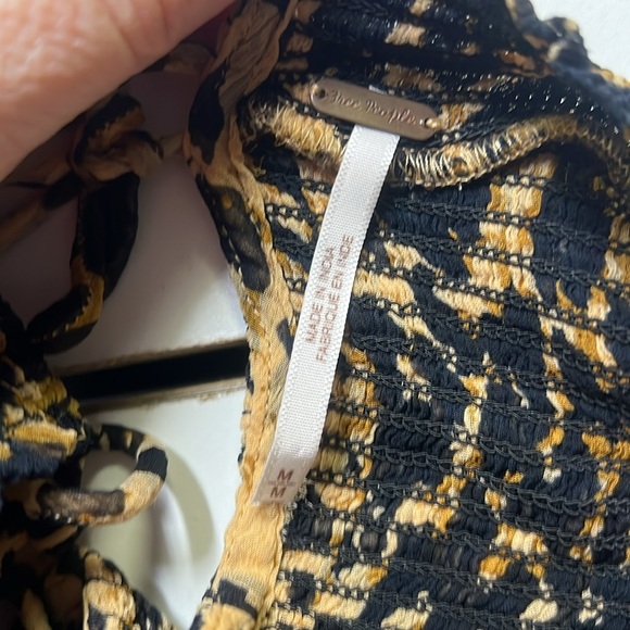 Free People “Roma” Animal Print Blouse - Picture 5 of 7